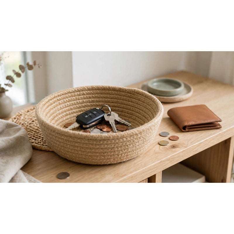 Vanmeya Jute Rope Bowl - Small, Medium, Large -  Set of 3