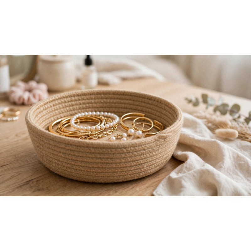 Vanmeya Jute Rope Bowl - Small, Medium, Large -  Set of 3
