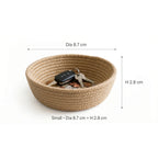 Vanmeya Jute Rope Bowl - Small, Medium, Large -  Set of 3