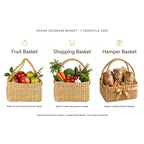 Vanmeya Handwoven Kauna Grass Basket With Handles