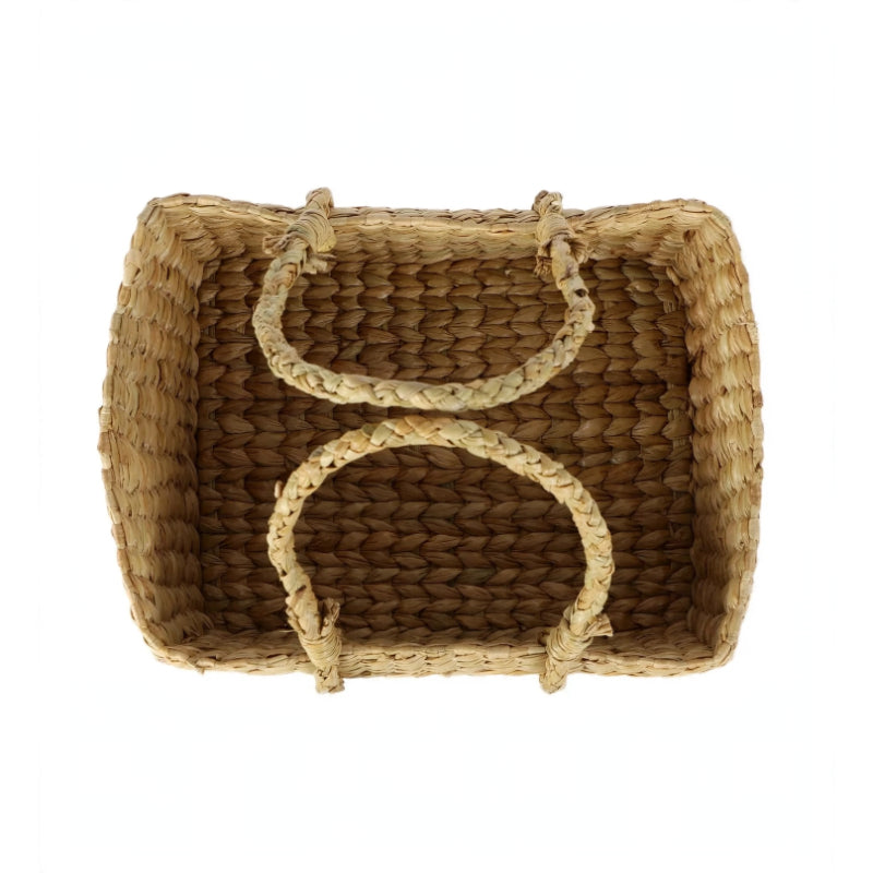 Vanmeya Handwoven Kauna Grass Basket With Handles