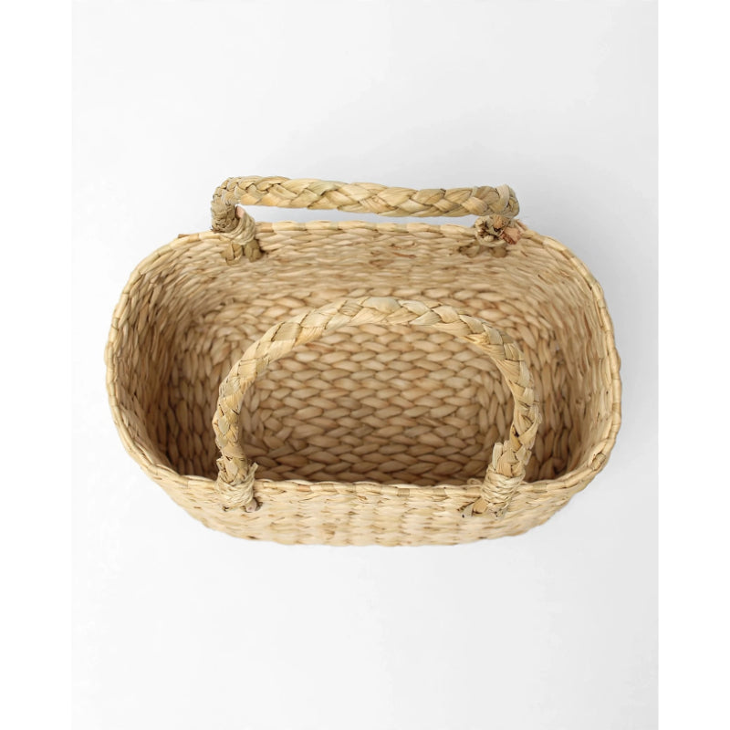 Vanmeya Seagrass Fruit & Gift Basket with Handles - Natural