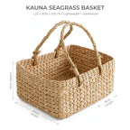 Vanmeya Handwoven Kauna Grass Basket With Handles