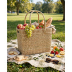 Vanmeya Handwoven Kauna Grass Basket With Handles