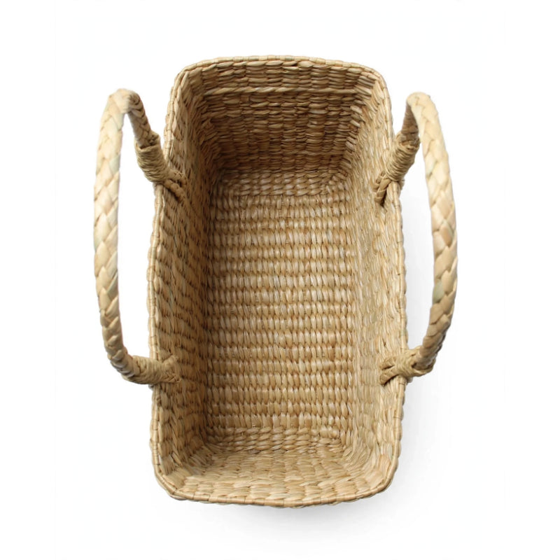 Vanmeya Handwoven Kauna Grass Basket With Handles